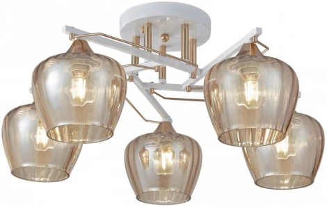 Потолочная люстра на штанге Arte Milano AMALFI 329508/5 WH+FG (220V)
