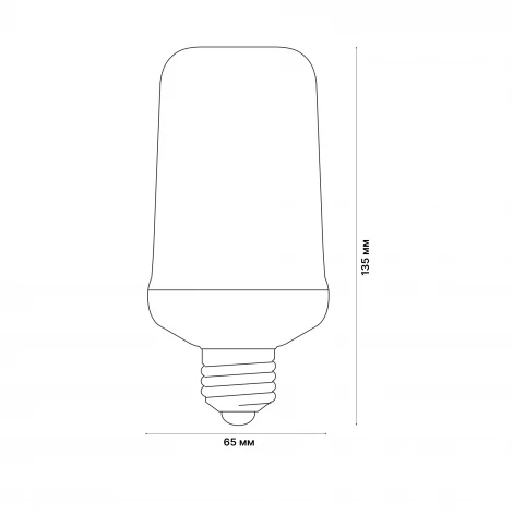 Лампочка светодиодная цилиндр белая E27 6W Uniel LED-L60-6W/FLAME/E27/FR PLD01WH