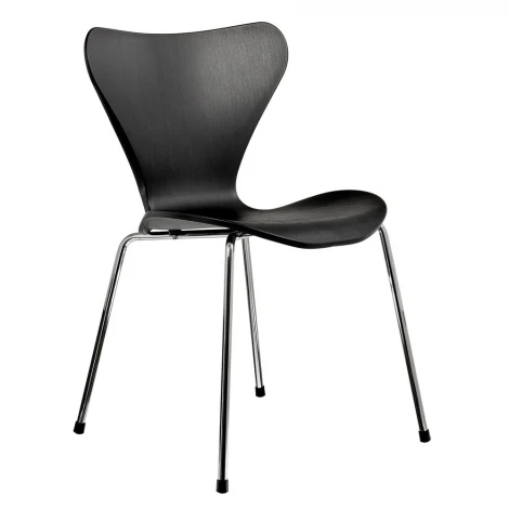 Стул Seven белый с хромированными ножками