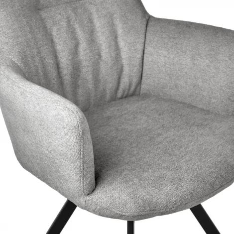 Комплект из 2-х стульев Bradexhome Grant серый шенилл на поворотном механизме