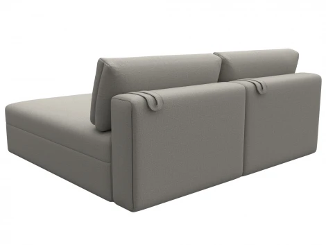 Диван угловой модульный Лига-060 НПБ угол универсальный (ЛДСП,Брус,Фанера/Пластик/Рогожка/Бежевый) Лига Диванов 129713