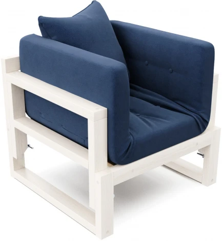 Кресло Arsko Амбер беленый дуб синий велюр