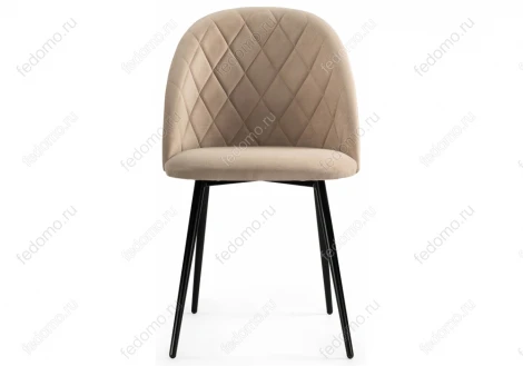 Стул Woodville на металлокаркасе Зест микровелюр 05 / черный глянец 464198