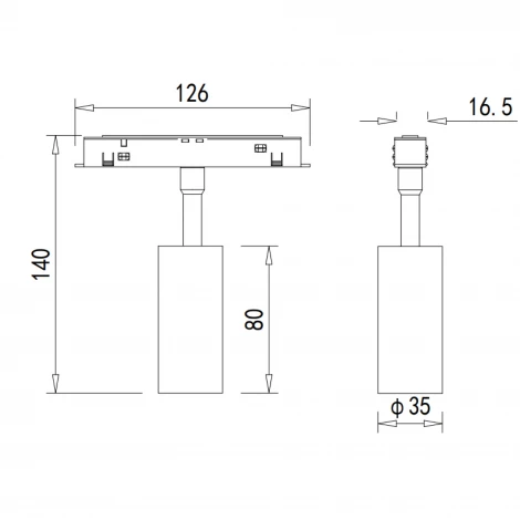 Трековый светильник низковольтный светодиодный Donolux Alpha DL20295WW6BDIM 6Вт 48V 484Лм 3000К диммируемый черный