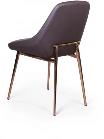 Стул Oscar экокожа soft touch коричневый, декор розовое золото Top Concept 2001000000654