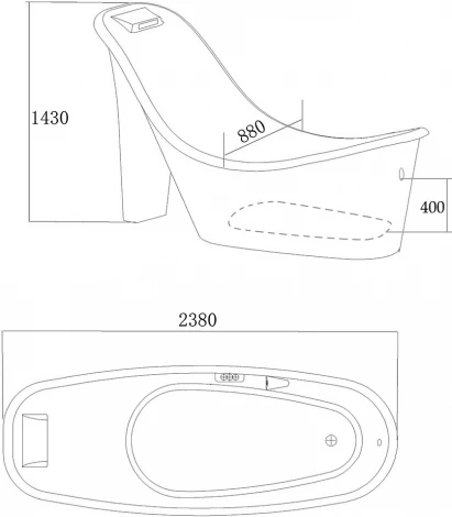 Акриловая ванна Gemy RF1253BG