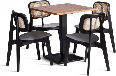 Стул ODIN Tetchair (Дерево вяз,Ротанг/Черный) арт.24414