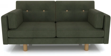 Диван Arsko Ингвар М зеленый велюр
