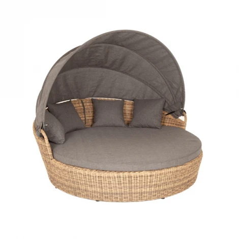 Плетеная кровать круглая, цвет соломенный 4SIS Стильяно YH-L618W