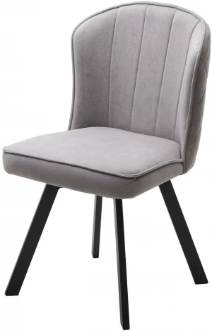 Стул MODE 360 град. поворот. B22 Серый, велюр / черный каркас, М-City