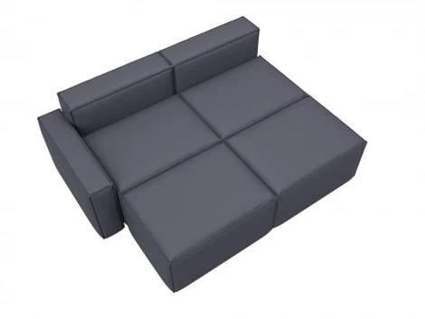 Диван угловой модульный Лига-063 угол левый (ДСП/Пластик/Экокожа/Серый) Лига Диванов 129791L