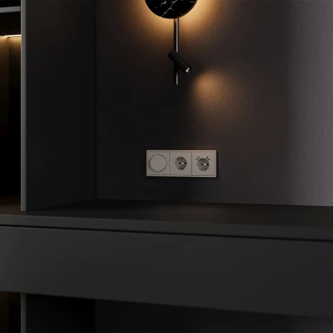 Накладка для светорегулятора поворотно-нажимного (капучино) Voltum S70 VLS002014