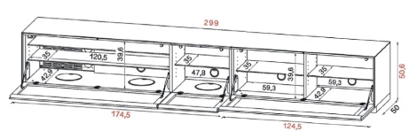 Тумба под телевизор QZ 2G 300 Munari