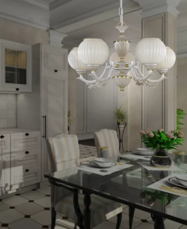 Подвесная люстра Reccagni Angelo L 9680/5 (220V, на цепи, шарики)