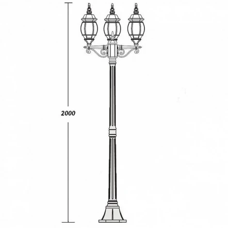 Наземный фонарь Oasis Light 83408S B Bl (220V, IP44)
