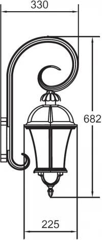 Настенный фонарь уличный Oasis Light ROMA L 95202L/18 Gw (220V, IP44)