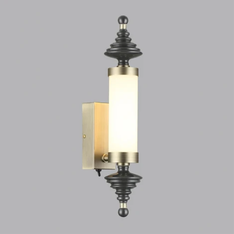 Настенный светильник Odeon Light Ula 5404/11WL бронзов.брашированн./черный/стекло/керамика LED 11W 3000K (220V, выключатель, круглые)