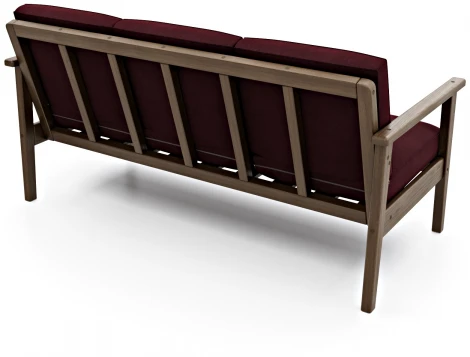 Диван Arsko прямой Лориан Б орех велюр бордовый