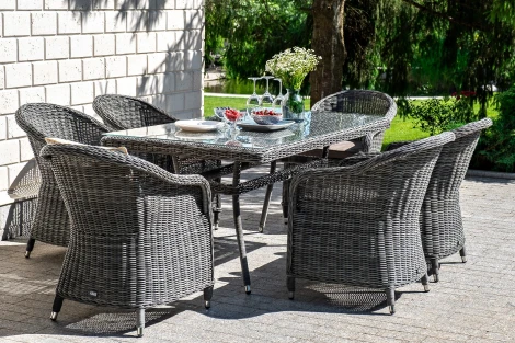 "Равенна" плетеное кресло из искусственного ротанга, цвет графит 4SIS арт.УТ-00001084