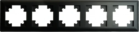 Рамка на 5 постов (черный) Stekker Катрин 39816