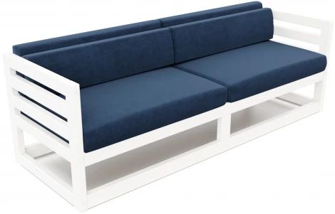 Диван Arsko Магнус Б белая эмаль велюр синий