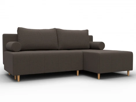 Диван угловой Лига-102 угол универсальный (ДСП,Брус,Фанера,Рогожка/Коричневый) Лига Диванов 134796