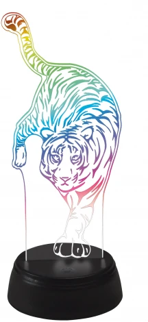Световая фигура Uniel ULI-M506 RGB/3AA TIGER/BLACK (LED, сенсорный выключатель, животные)