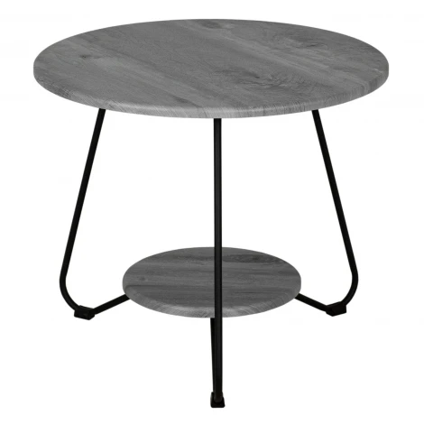 Стол журнальный BeautyStyle 38 орех гикори grey/черный Mebelik 009434