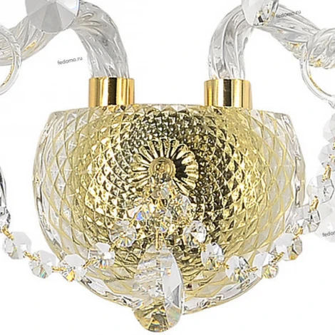 Бра Omnilux Aglientu OML-70001-02 (220V, хрусталь, подвески, подсвечник, свеча)