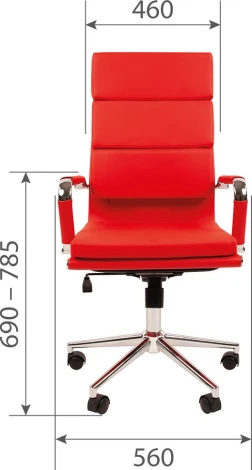 Компьютерное кресло CHAIRMAN 750 (Металл,Экокожа/Красный)
