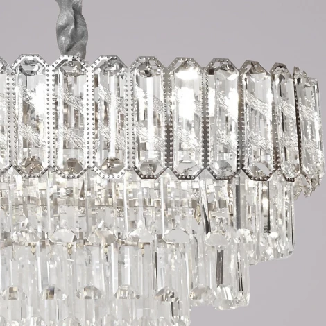 Подвесная люстра хрустальная Reluce 07070-0.4-800L CR (220V, на цепи)