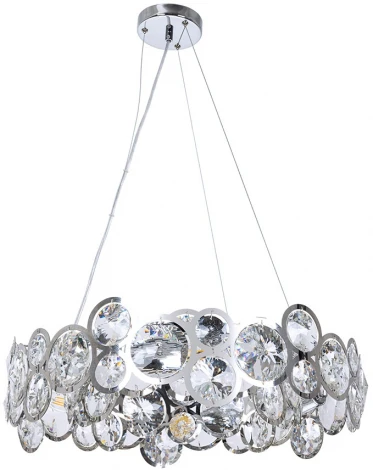 Подвесная люстра Arte Lamp Sarah A1062SP-6CC (220V, хрусталь, на тросе, круглые)