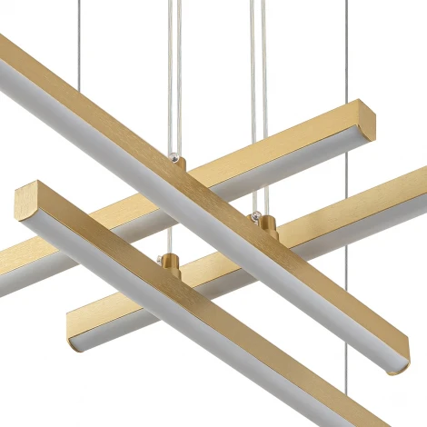 Подвесной светильник 14017/4P Gold Indigo Paralleli V000086L (регулировка яркости, LED, 220V, пульт управления, на тросе)