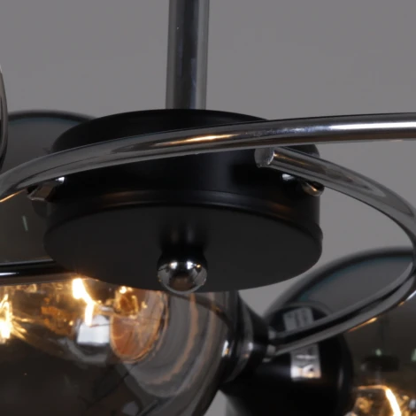 Потолочная люстра на штанге Reluce 02288-0.3-06 BK+CH (220V)