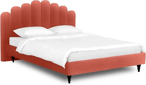 Кровать Queen II Sharlotta L 1600 ОГОГО (арт.577177), (Ткань/Оранжевый)