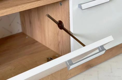 Мини-стенка Токио, цвет дуб крафт золотой/белое дерево Mebelson (арт.CTV-010.2563)