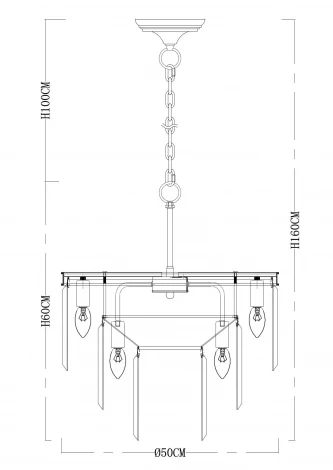 Подвесная люстра Divinare Nova Grigio 3002/05 SP-9
