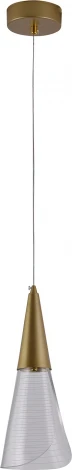 Подвесной светодиодный светильник Natali Kovaltseva Triangle LED LAMPS 81117/1C 7W, золотой, LED (220V, на проводе)