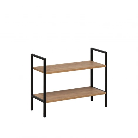 Стеллаж Leset Стилвуд 22 широкий, 2 полки 4687207095761 Металл, Черный