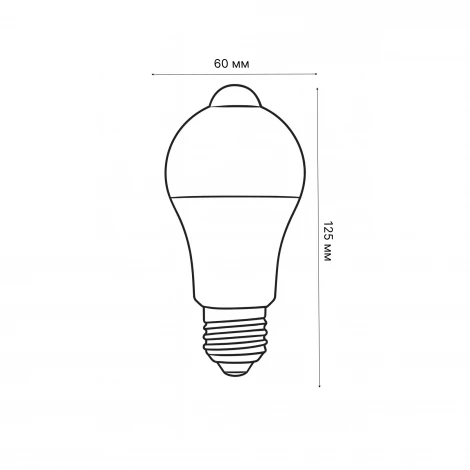 Лампочка светодиодная шар белая E27 12W 4000K Uniel LED-A60-12W/4000K/E27/PS+MS PLS10WH