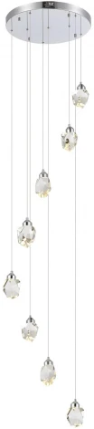 Подвесной светильник ST Luce Cascato SL6114.103.08 Хром/Прозрачный LED 8*3W 3000K