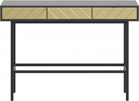 Стол консольный Boho ОГОГО (арт.769652), (ЛДСП,Металл,Зеркало/Черный,Золотой)