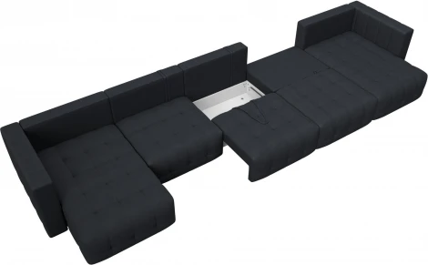 Диван П-образный Лига-052 НПБ МегаЛонг Лига Диванов (Замша) арт.128879