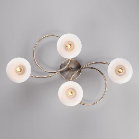 Потолочная люстра Eurosvet Alba 30144/4 античная бронза (220V, шарики)