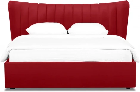 Кровать Queen Agata Lux ОГОГО (арт.636847), (Ткань/Бордовый)