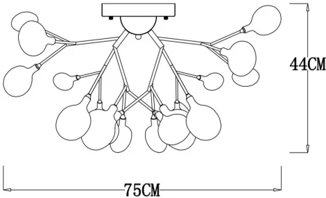 Потолочная люстра Arte Lamp Candy A7274PL-27WH (220V, лепестки)