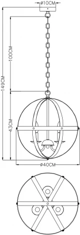 Подвесная люстра Arte Lamp Babbu A1087SP-3CC