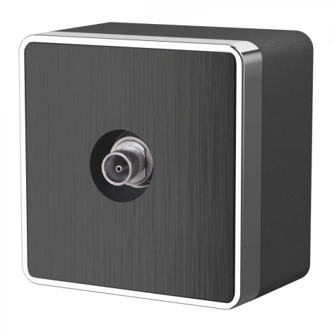 ТВ-розетка оконечная Gallant (графит рифленый) Werkel W5083004 (a051343)