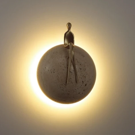 Настенный светильник Odeon Light Confucius 7011/5WL латунь/камень/медь IP20 LED 1*5W 3000K 220V