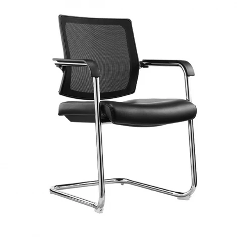 Кресло для посетителей Sling черная ткань/сетка